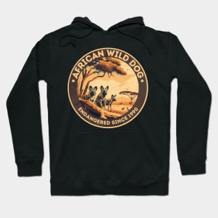 African Wild Dog Endangered Species Hoodie